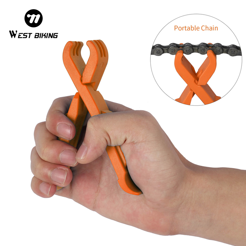 Multi Tool Plier - เวสต์ไบค์กิ้ง คีมถอดโซ่จักรยาน คันงัดยาง และเครื่องมือถอดจุ๊บลม ชุดเครื่องมืออเนกประสงค์แบบพกพา สำหรับซ่อมจักรยานเสือภูเขาและเสือหมอบ
