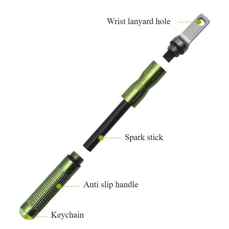 Fire Starting Kit - แท่งจุดไฟแบบพกพา กันน้ำ ใช้ในกรณีฉุกเฉิน อเนกประสงค์ สำหรับตั้งแคมป์กลางแจ้ง