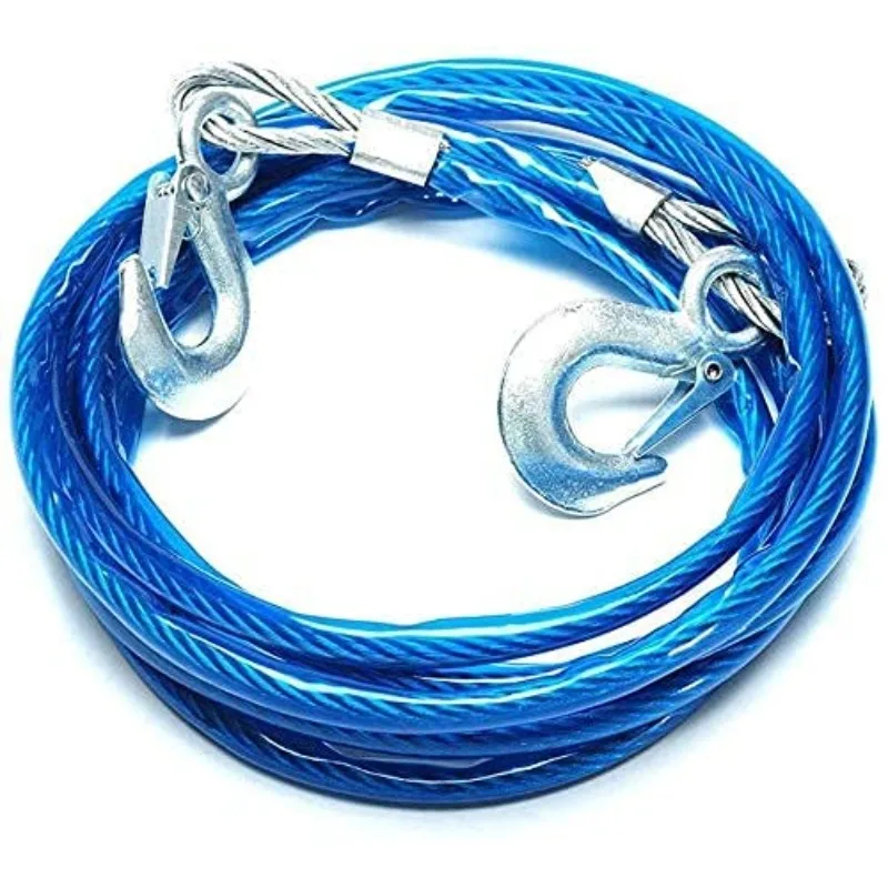 Rescue Rope Throw - เชือกลากจูงรถ 3-7 ตันเชือกลวดเหล็ก Trailer เชือกลากจูง Hook