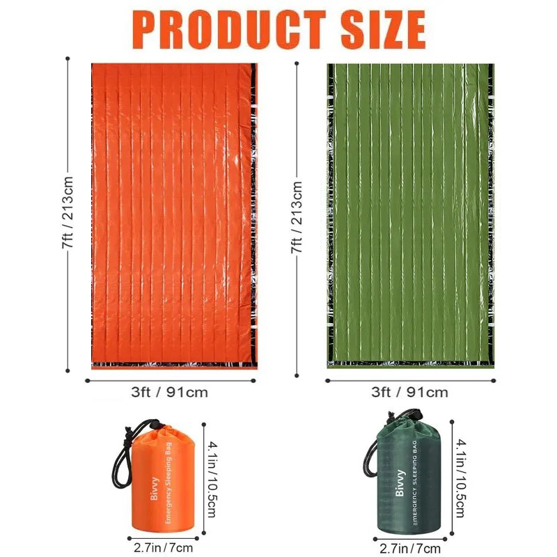 กันน้ําน้ําหนักเบาถุงนอนฉุกเฉิ - Bivy Bag Emergency บทวิจารณ์และราคา