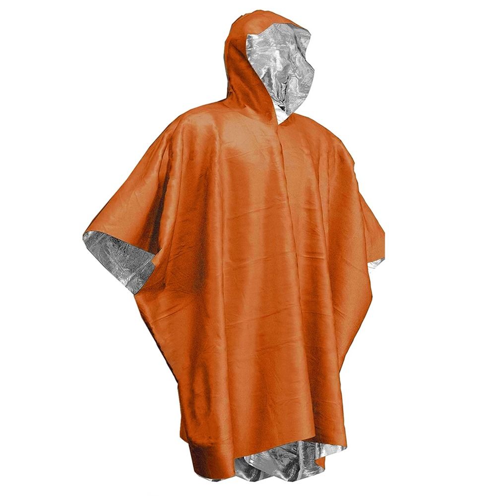 เสื้อกันฝนสำหรับเดินป่าและท่อง - Emergency Poncho Rain บทวิจารณ์และราคา
